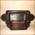 Rect tray with shell black
